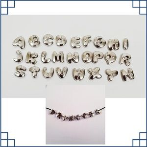 Personalized Silver Word Leather Necklace 8 Letter